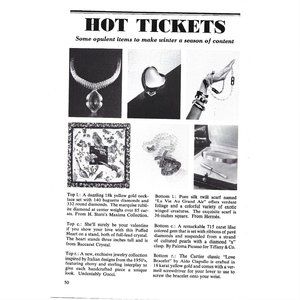 Hot Tickets Opulent Fashion Baccarat Gucci Hermes 1990s Vintage Print Ad 8 inch
